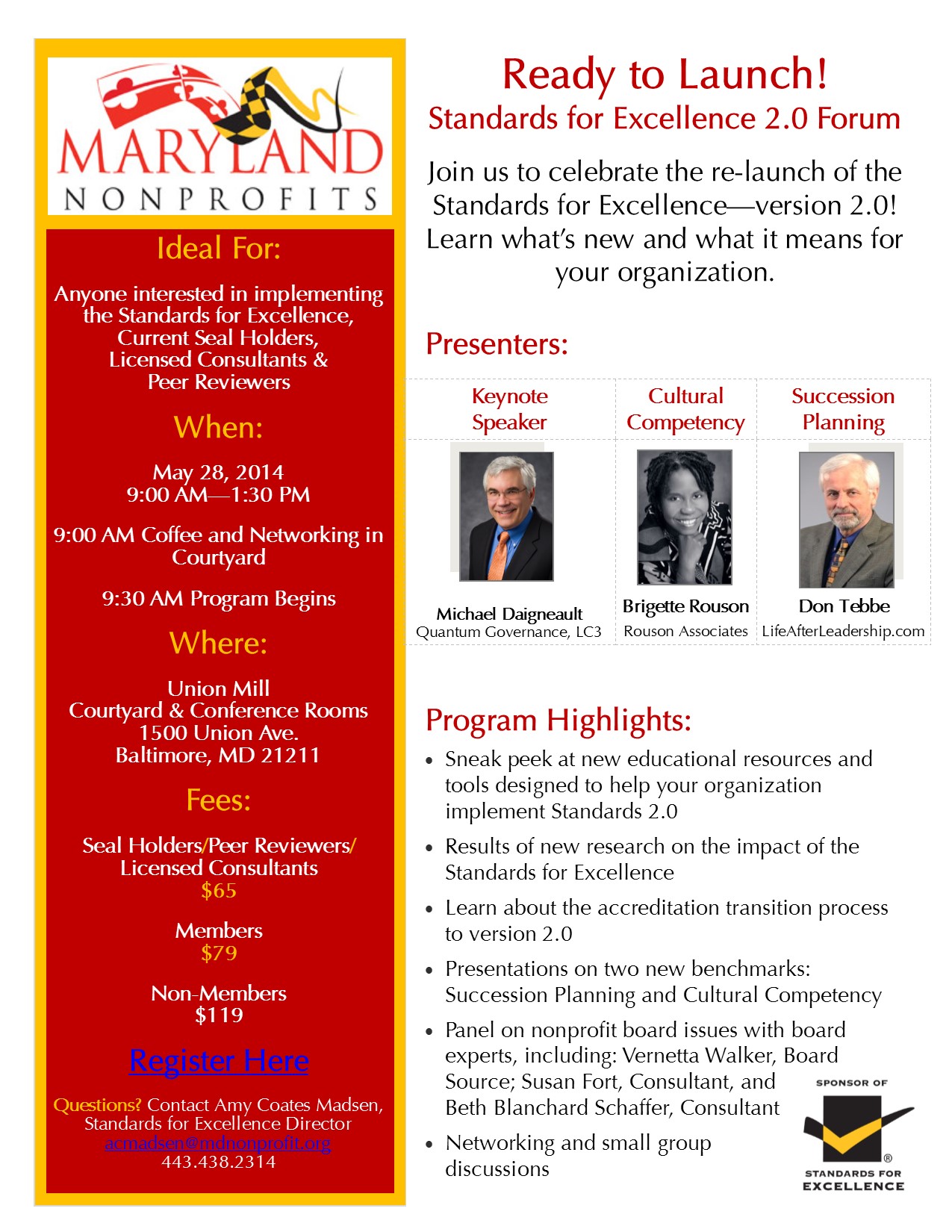 Standards for Excellence Version 2.0 Forum